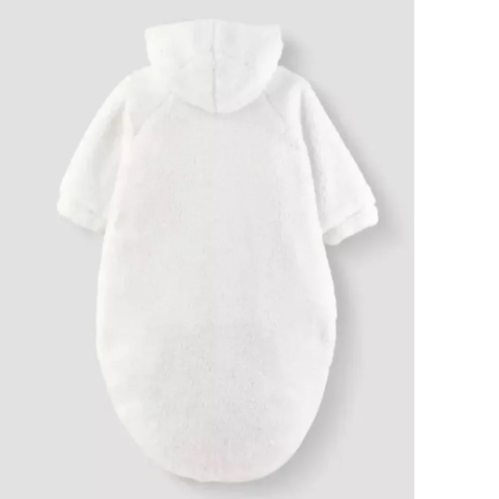 Ghost Bunting Halloween Costume White Fleece Plush Hooded 0/6 mths Unisex Baby